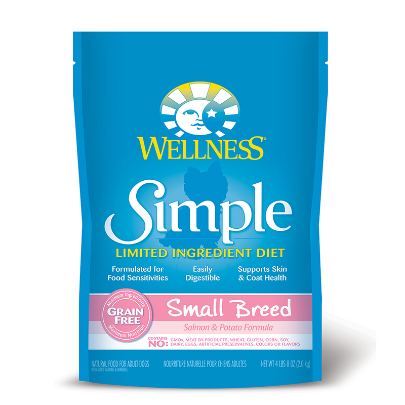 Wellness Simple Grain-Free Small Breed Salmon & Potato Formula Dry Dog Food 4lb