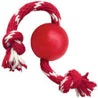 KONG Stuff-A-Ball With Rope Dog Toy