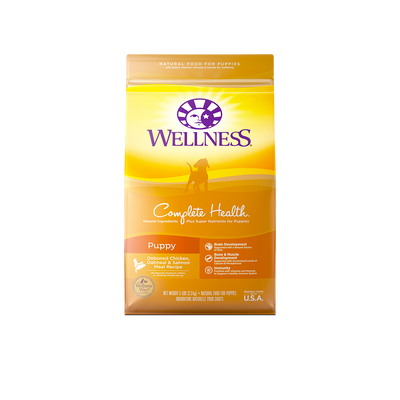 Wellness Complete Health Chicken, Oatmeal & Salmon Puppy Dry Food
