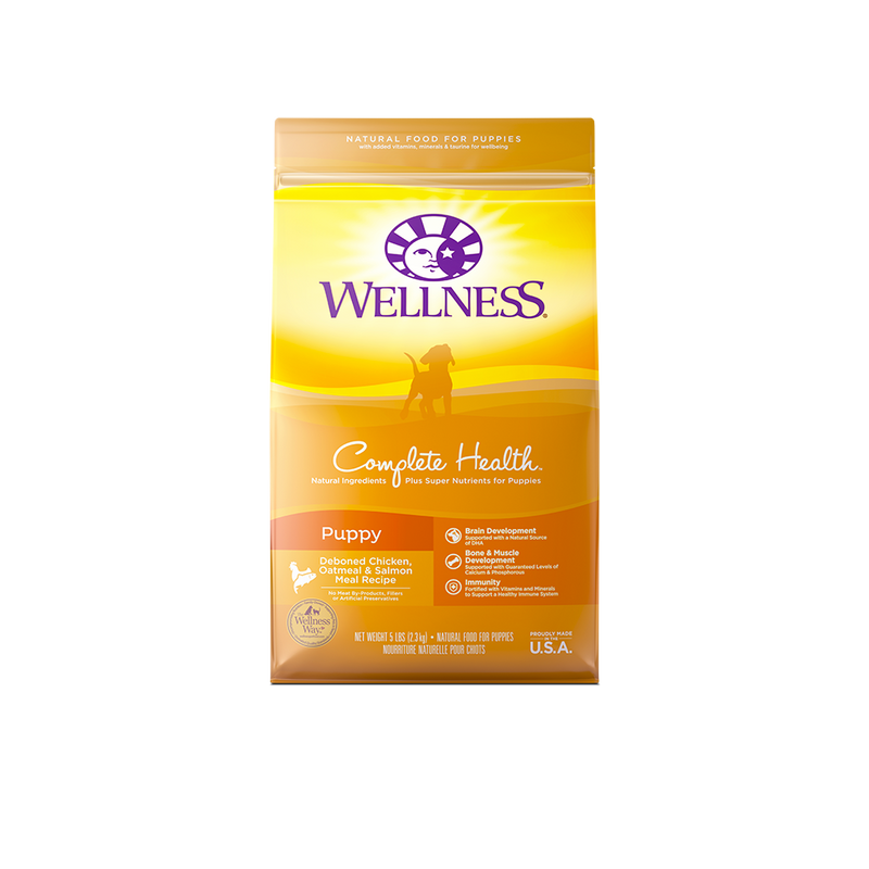 Wellness Complete Health Chicken, Oatmeal & Salmon Puppy Dry Food