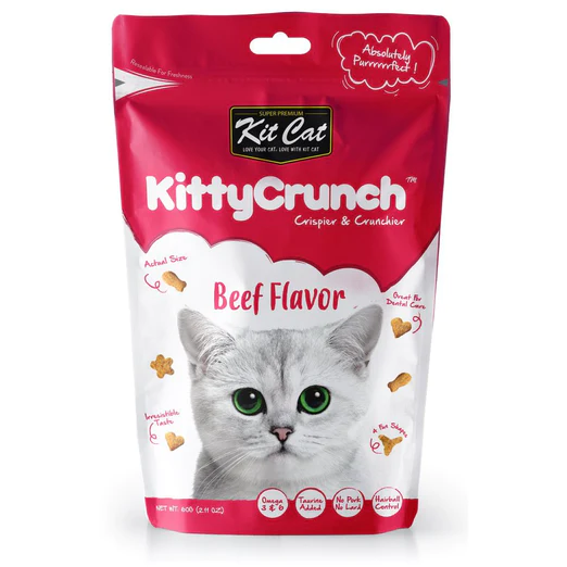 Kit Cat KittyCrunch Beef Flavour Cat Treats (60g)