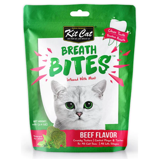 Kit Cat Breath Bites Beef Flavour Cat Treats (60g)