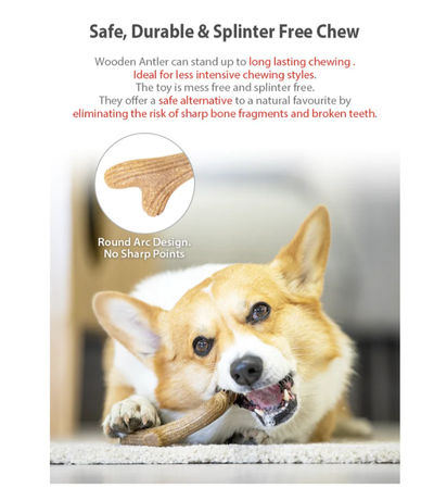GiGwi Wooden Antler Series: Durable, Natural Dog Chew Bone