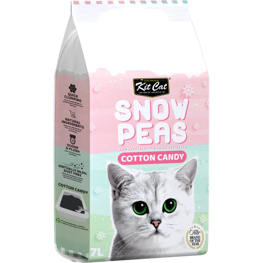 Kit Cat Snow Peas Cotton Candy Antibacterial Clumping Cat litter 7L