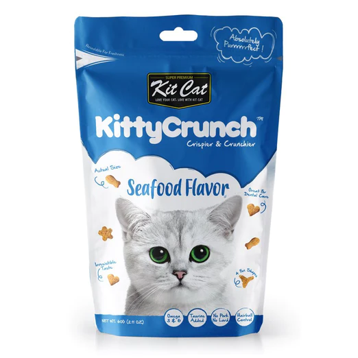 Kit Cat KittyCrunch Seafood Flavour Cat Treats (60g)