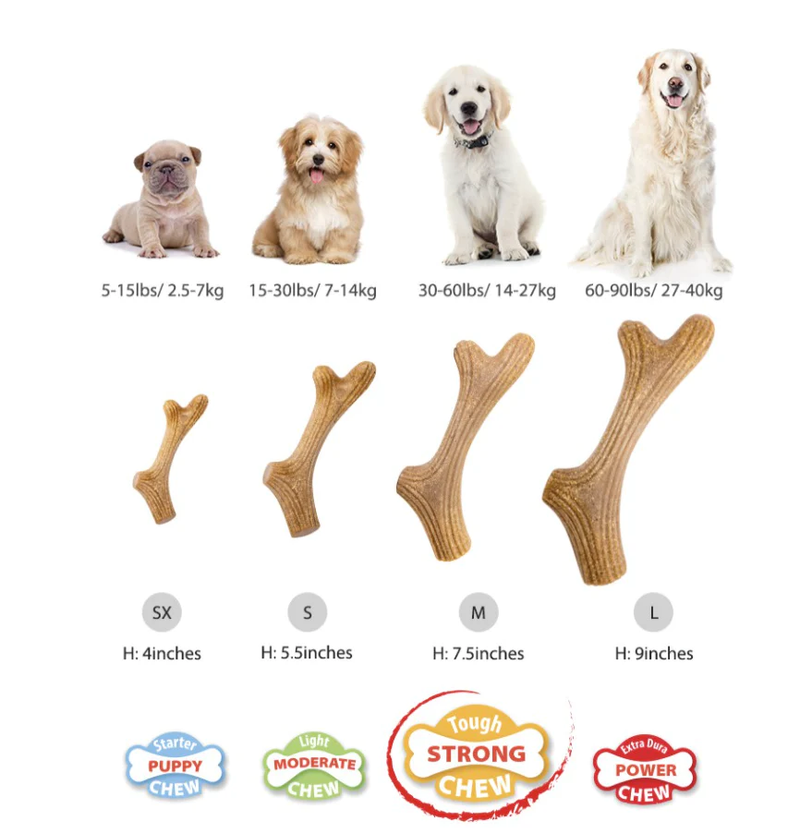 GiGwi Wooden Antler Series: Durable, Natural Dog Chew Bone