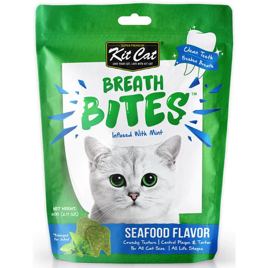 Kit Cat Breath Bites Seafood Flavour Cat Treats (60g)