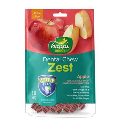 Happi Doggy Zest Apple Dental Dog Chew 150g