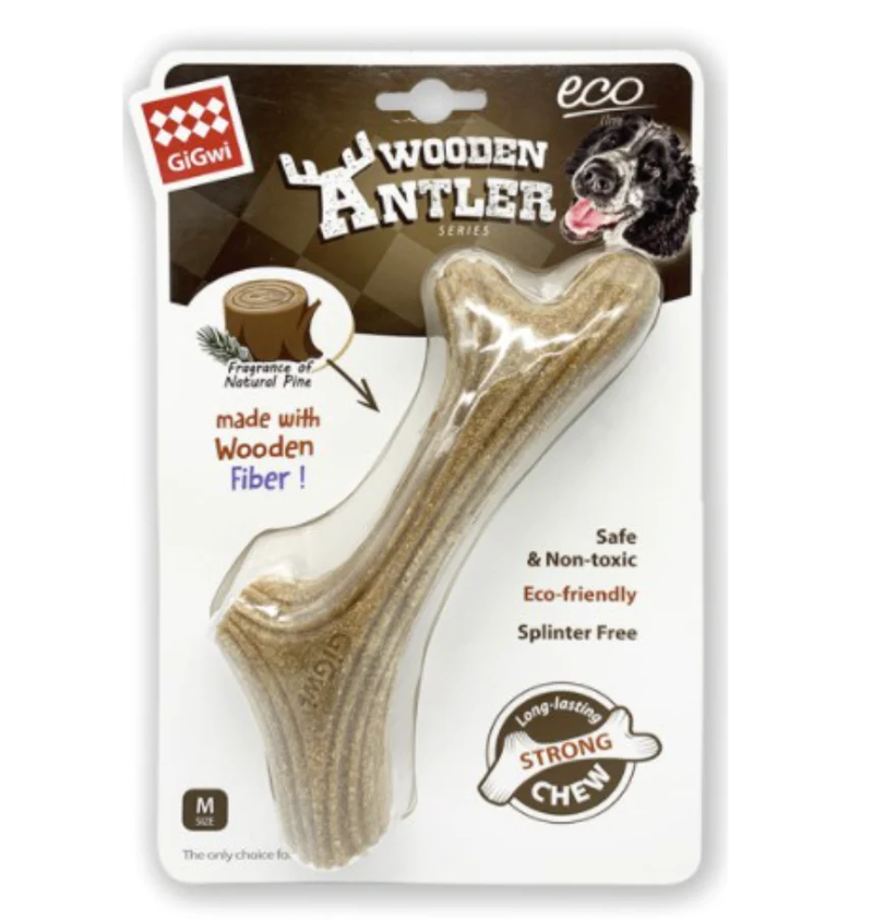 GiGwi Wooden Antler Series: Durable, Natural Dog Chew Bone